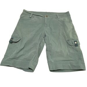 Kuhl Womens Sage Green Cargo Hiking Shorts Size 12 Stretch Utility